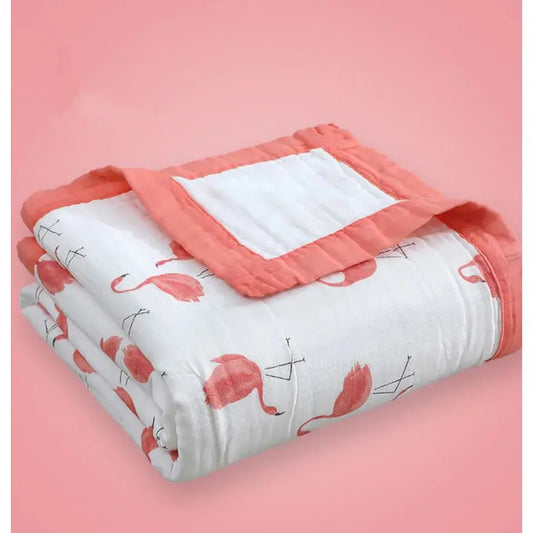 Flamingo Baby Quilt | Toddler Blanket - Alder & Alouette
