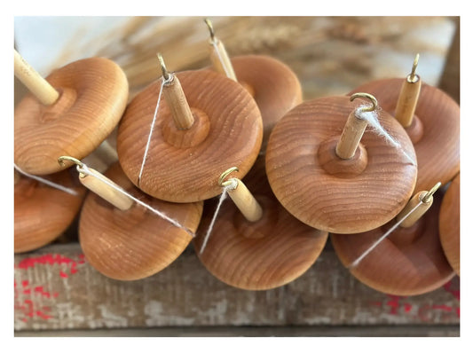 Wooden Drop Spindle - Top Whorl; High Whorl Spindle -Alder & Alouette