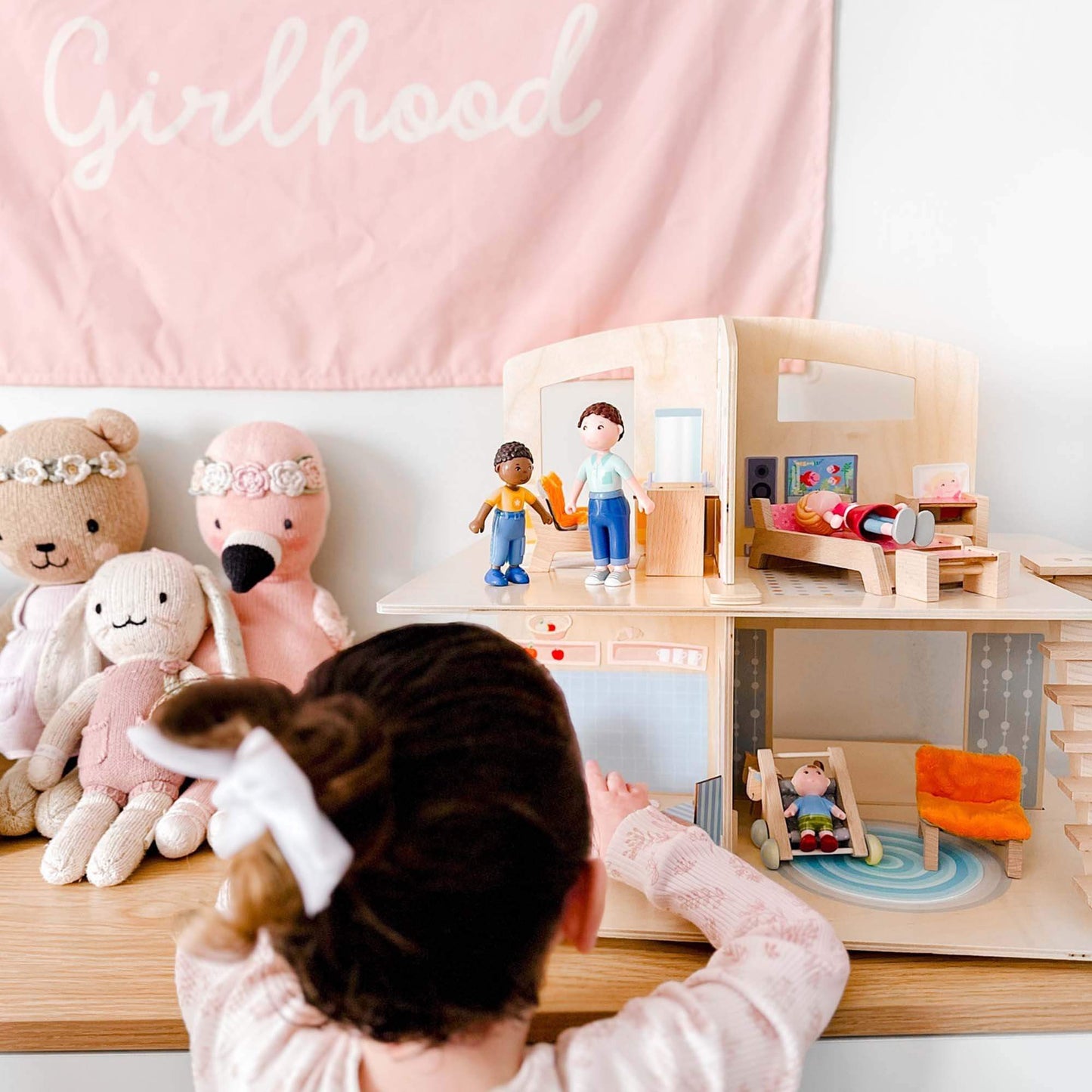 Little Friends Dollhouse Town Villa with Furniture – Wooden HABA Dollhouse