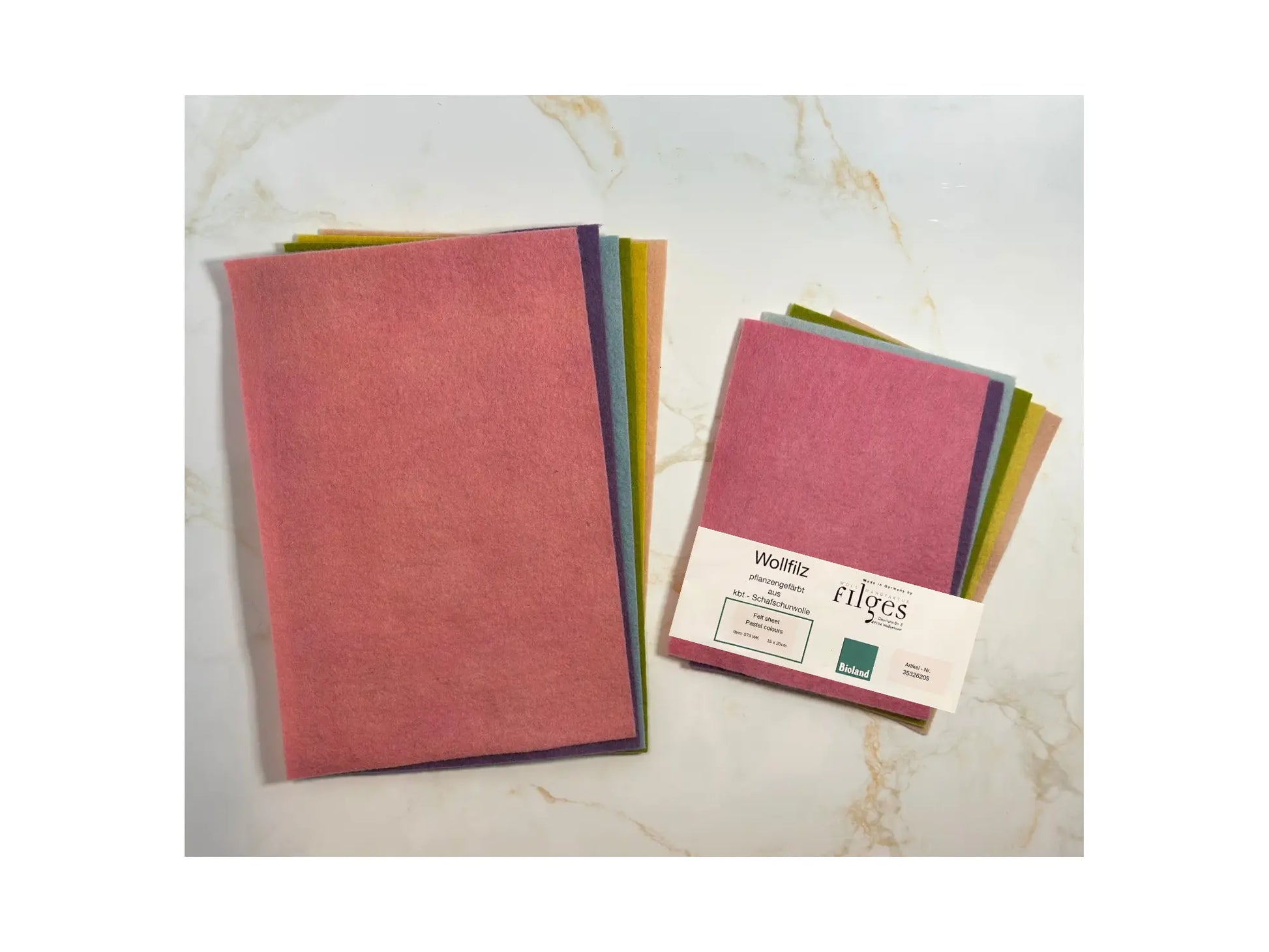 Plant Dyed Wool Felt Sheet Set - Alder & Alouette