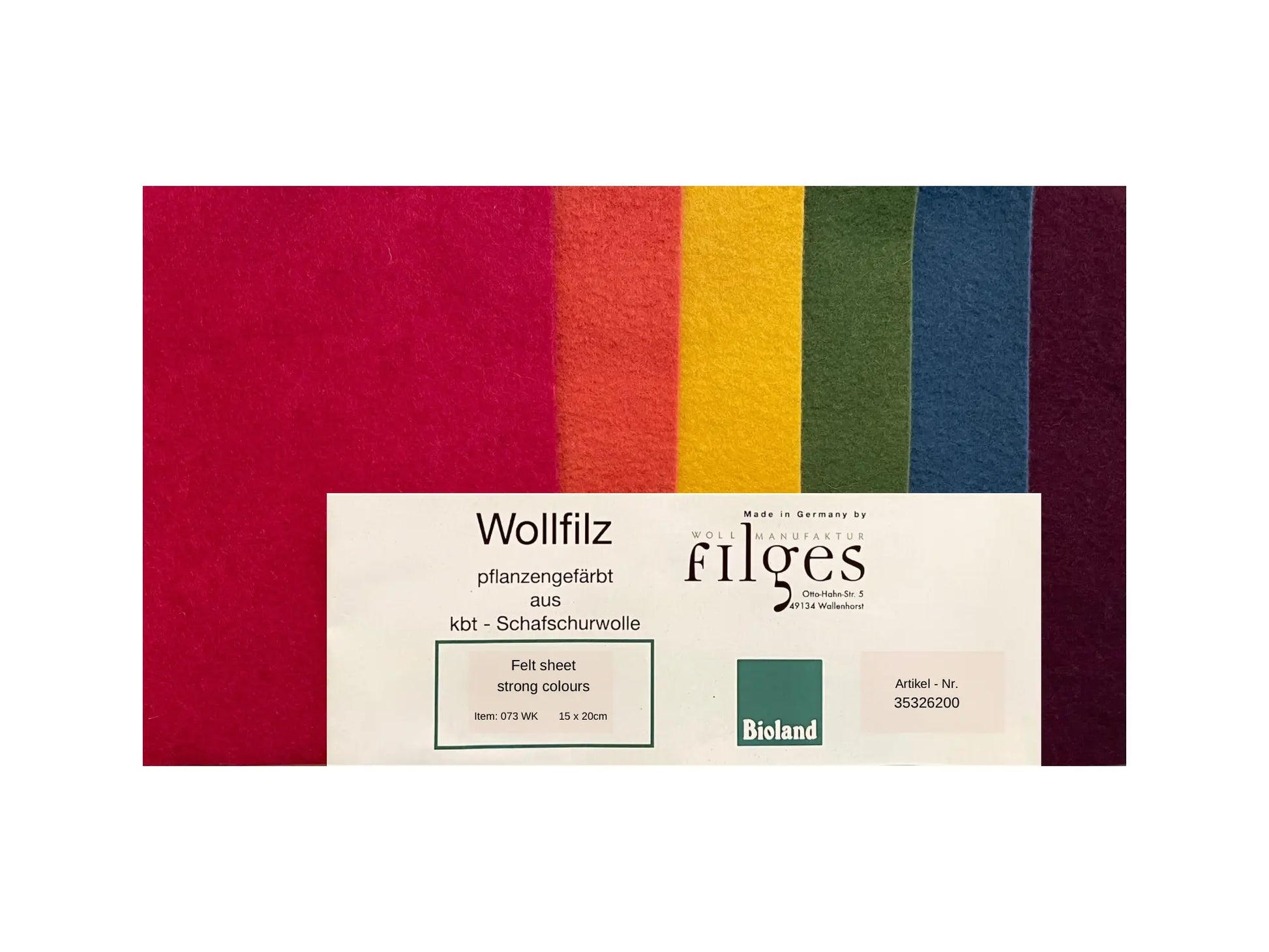 Filges Bioland 100% Organic Wool Felt - Alder & Alouette