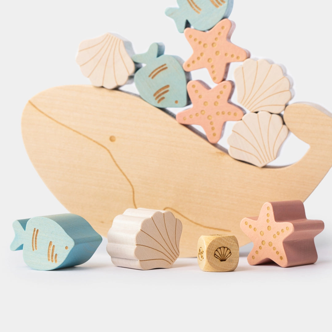 Balance Game - A Wooden Whale Game - Alder & Alouette
