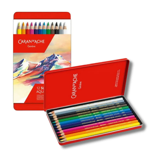 Caran d'Ache Pencils Supracolor Watercolor Pencils in a Tin Case