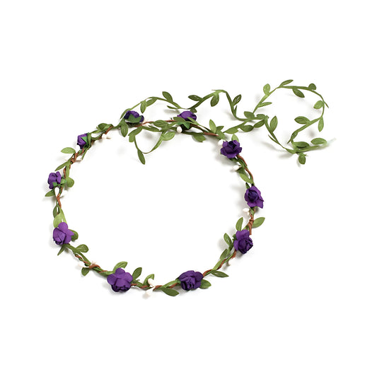 Flower Crown with Purple Flowers - Alder & Alouette