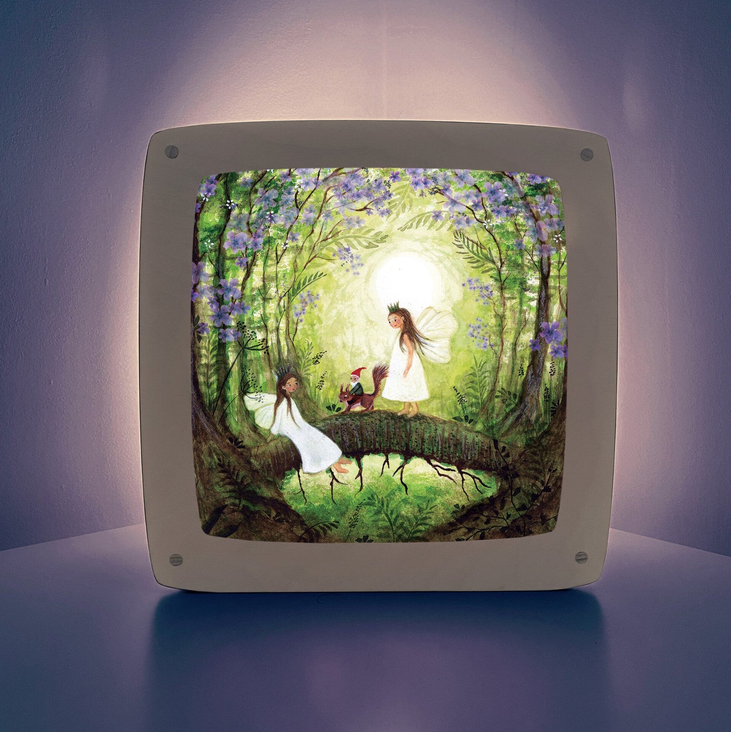 Fairies with Squirrel Lamp Plate by Bijdehansje