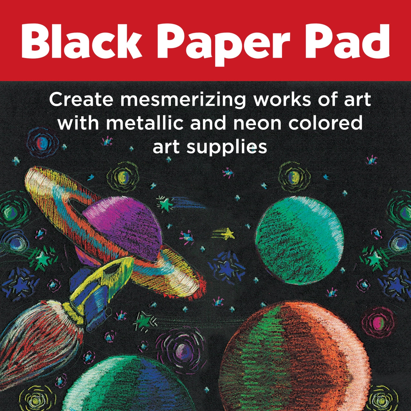 Black Paper Sketch Pad 25 Sheets, 9" X 12"