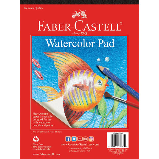 Cold Pressed Watercolor Paper Pad 300 gsm - 9x12