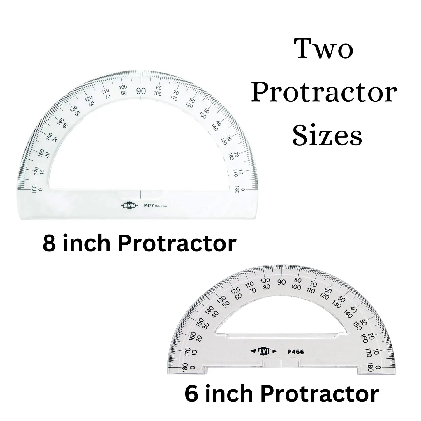 Protractor Semi Circle - Two Sizes