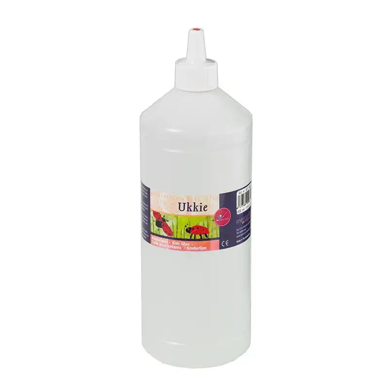 Ukkie Liquid Glue, 100 mL bottle, Water-Based, Non-toxic Children's Glue