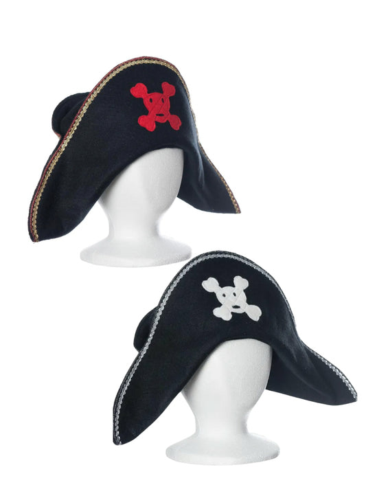 Pirate Costume Hat - Handcrafted, Wool Felt