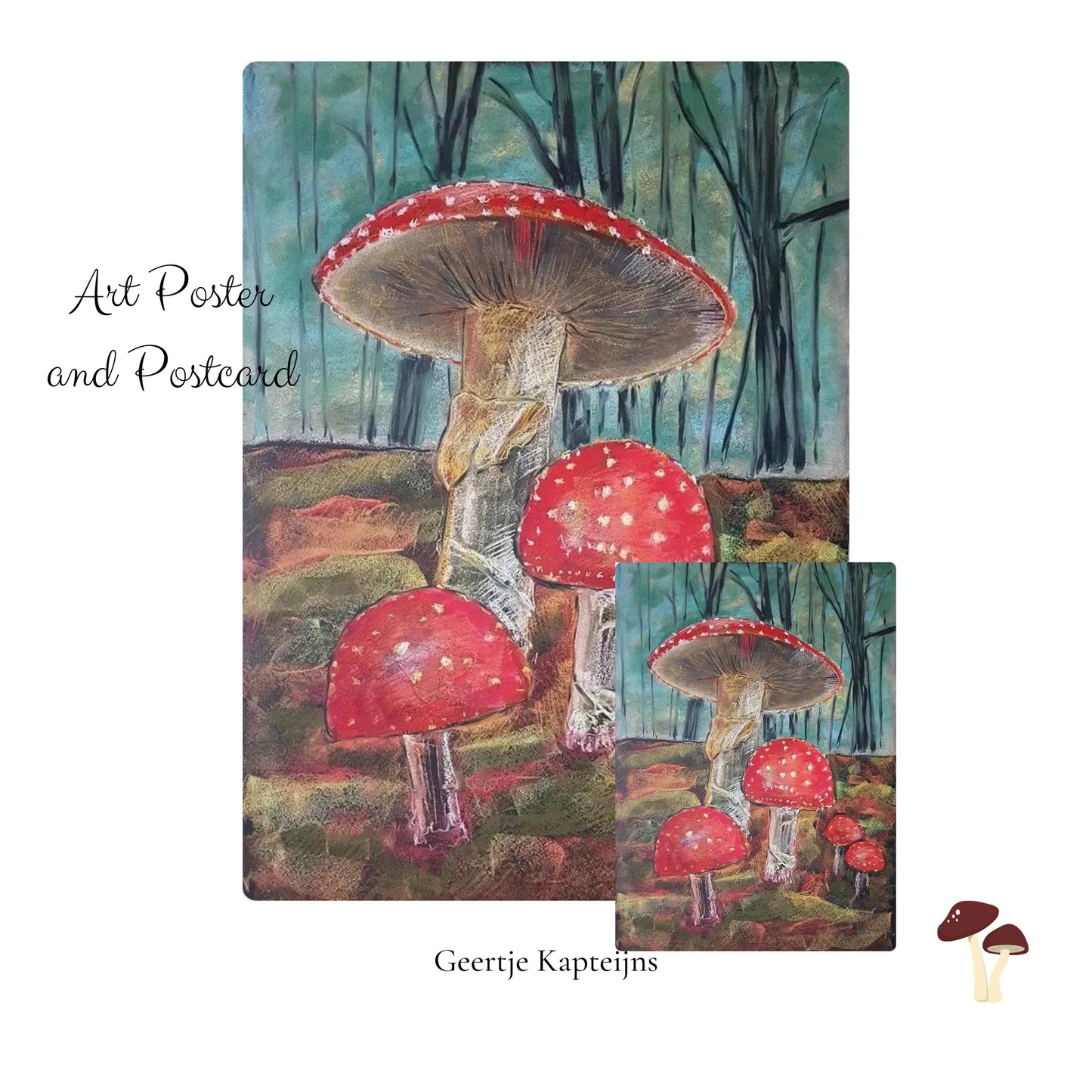 Mushroom Card by Geertje Kapteijns - Alder & Alouette