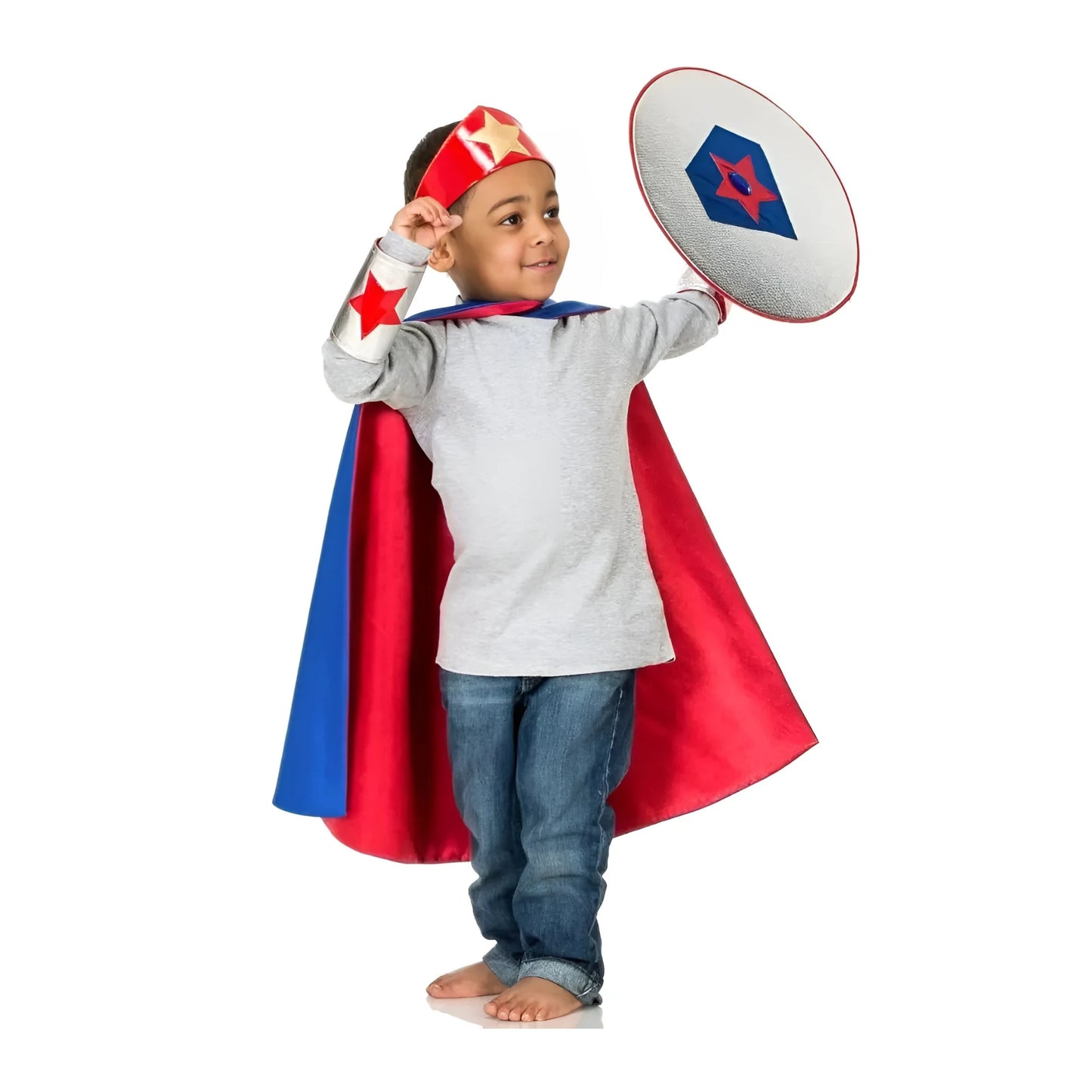 Super hero cape, shield, head crown - Alder & Alouette