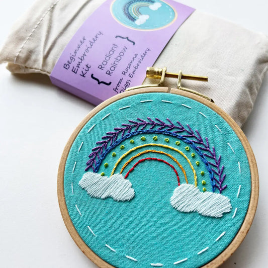 Beginners Embroidery Kit - Radient Rainbows