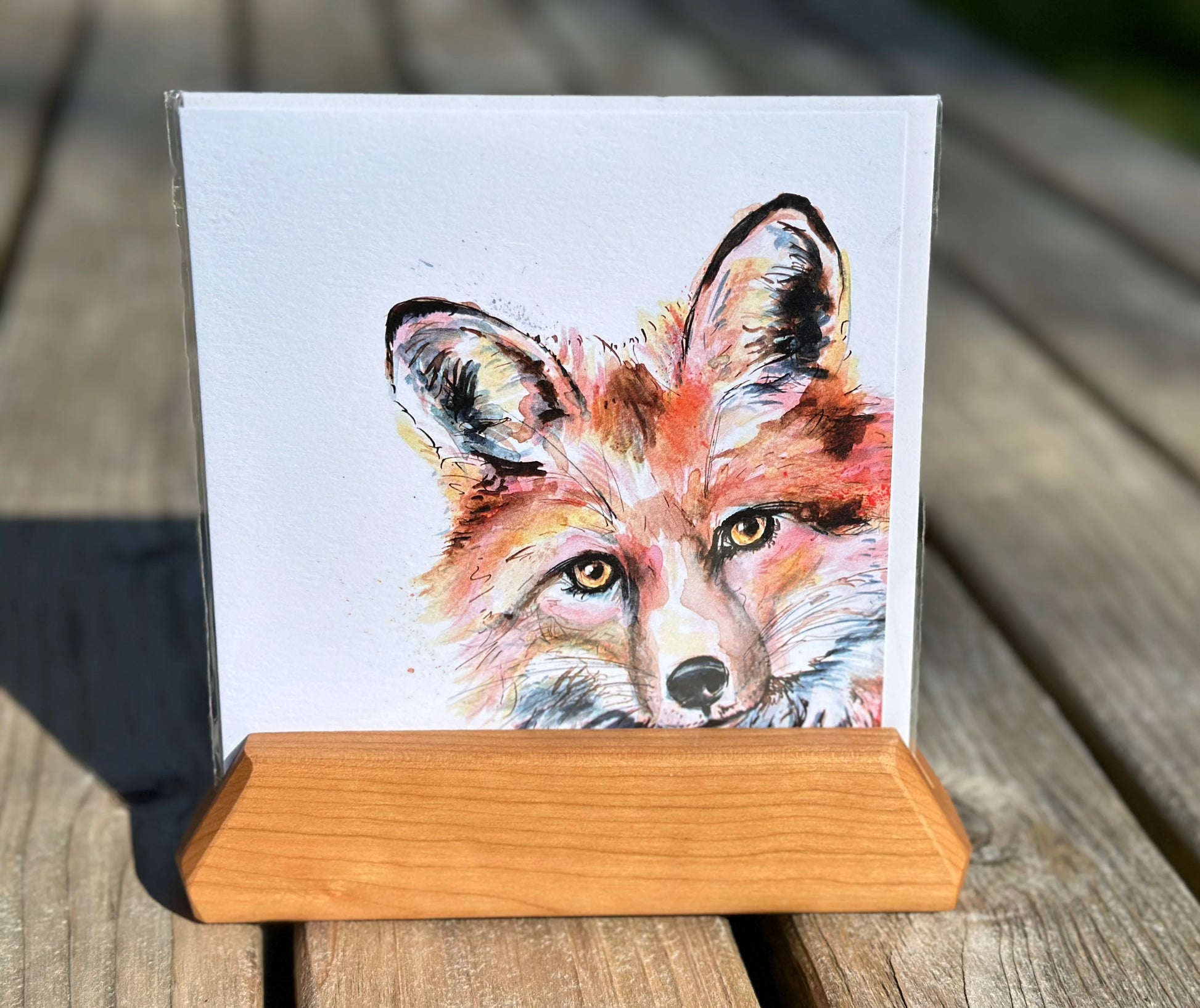 High Quality Art Card Fox - by Kate Moby - Alder & Alouette