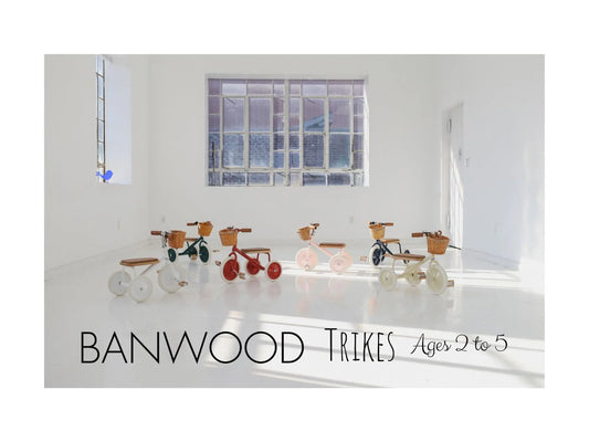 Banwood Tricycles in Multiple Colors in a Room