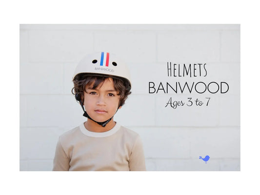 Boy in Kids Bike Helmet by Banwood