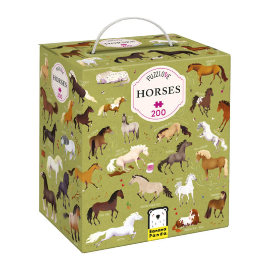 Horses Floor Puzzle for Kids, 200-Piece - Alder & Alouette