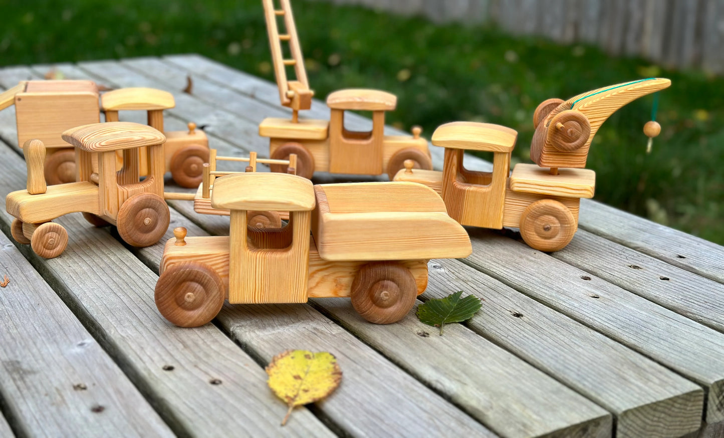 Debresk Wooden Toy Tractor w/ Trailer, Large | Wooden Toys