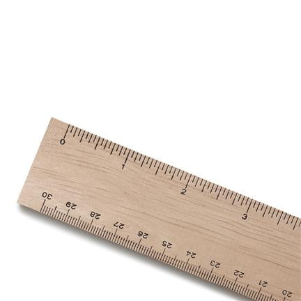 Ruler, Wooden and Heavy Duty (in/cm) - Teacher’s Pick