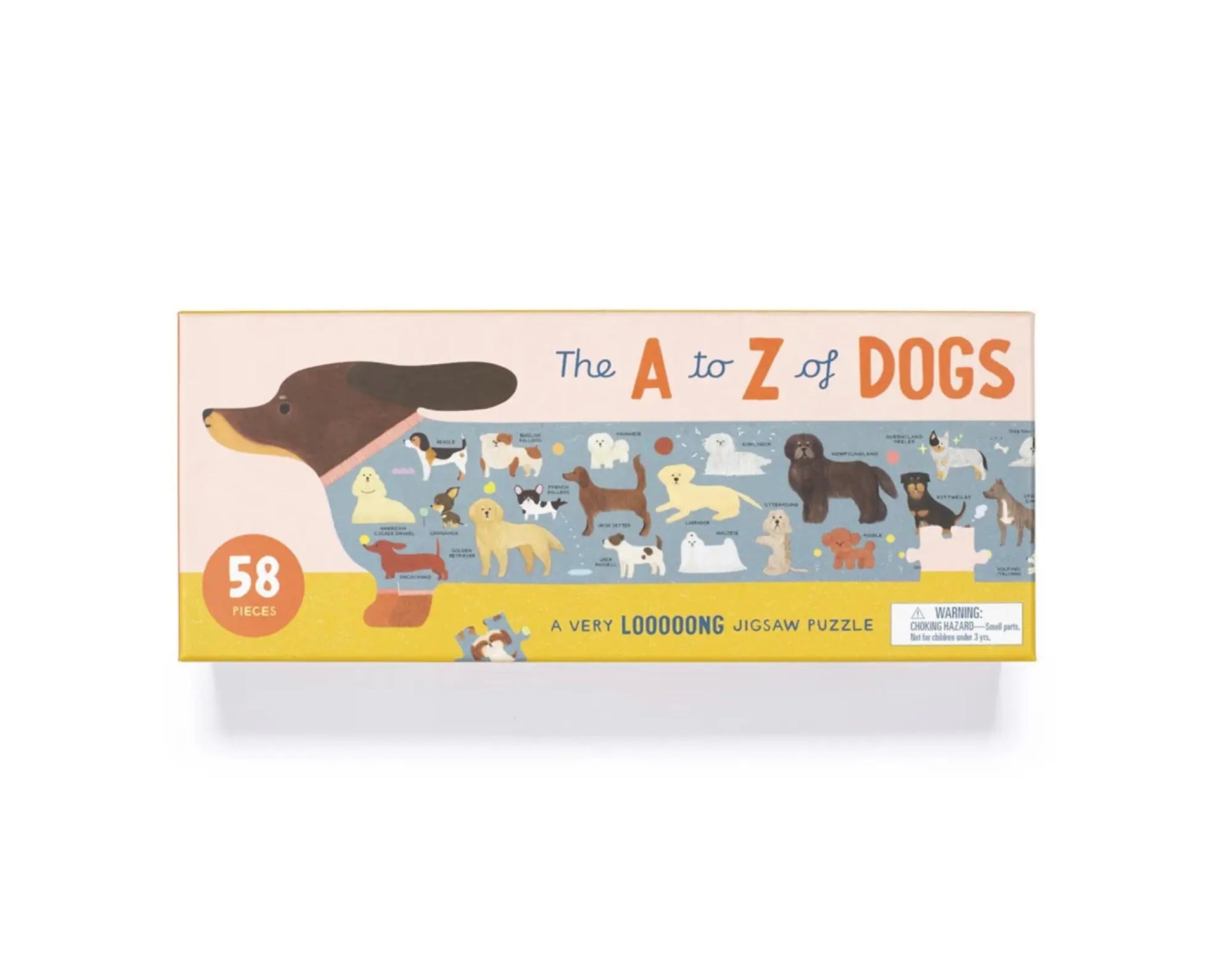 The A to Z of Dogs, 58 Piece Puzzle | Kids Puzzles - Alder & Alouette