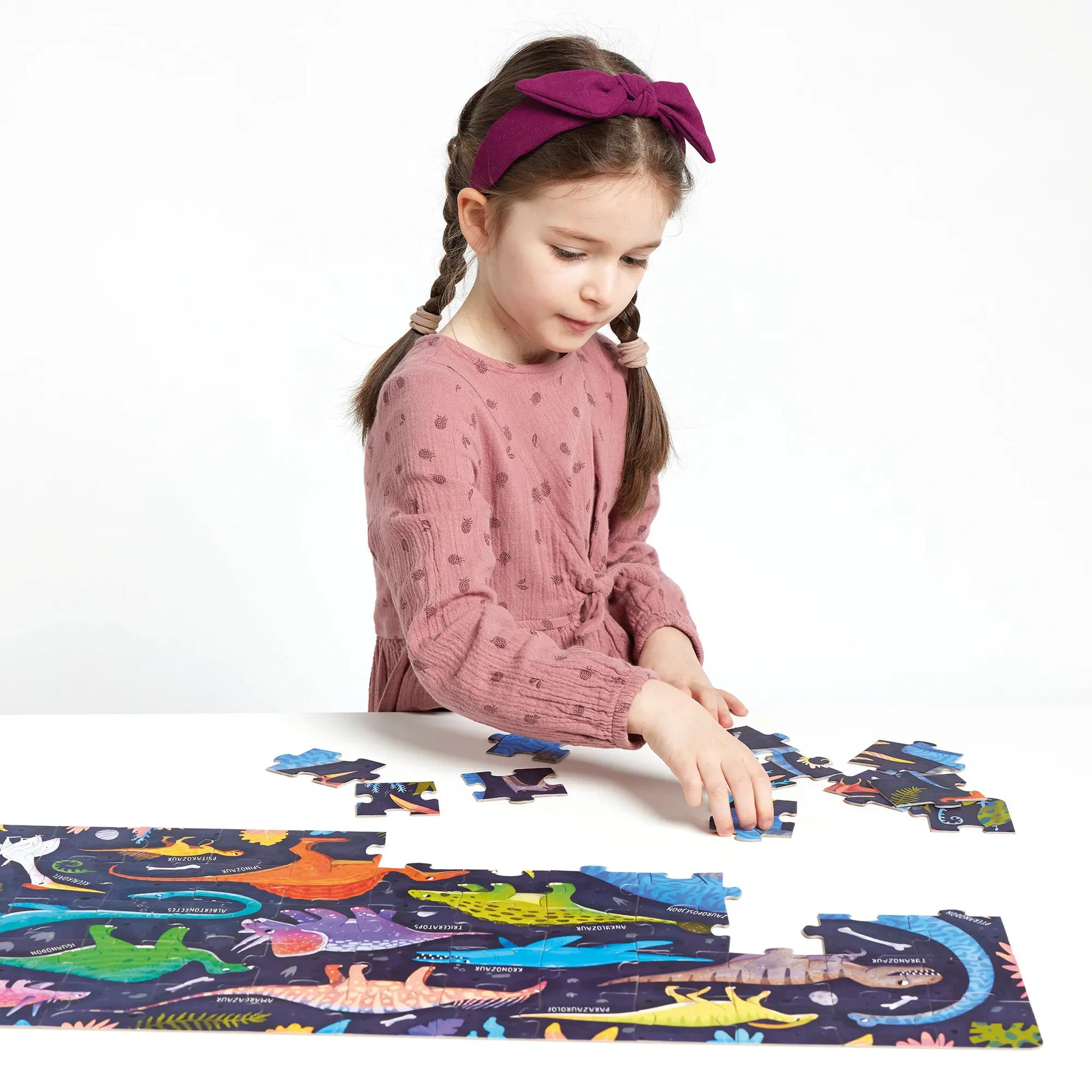 Dinosaur Floor Puzzle - I Love Dinosaurs for Kids, 60-piece - Alder & Alouette