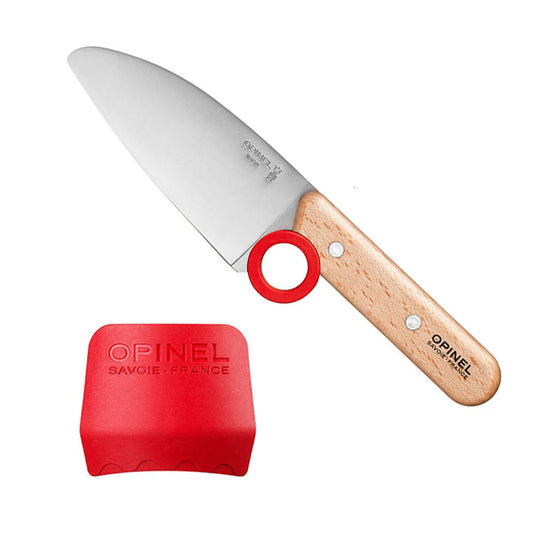 Chef Knife for Kids by Opinel - Le Petit Chef, 2-Piece Set Knife and Finger Guard - Alder & Alouette