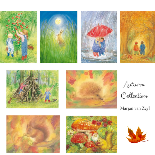 Marjan van Zeyl Postcards,  Autumn - Alder & Alouette