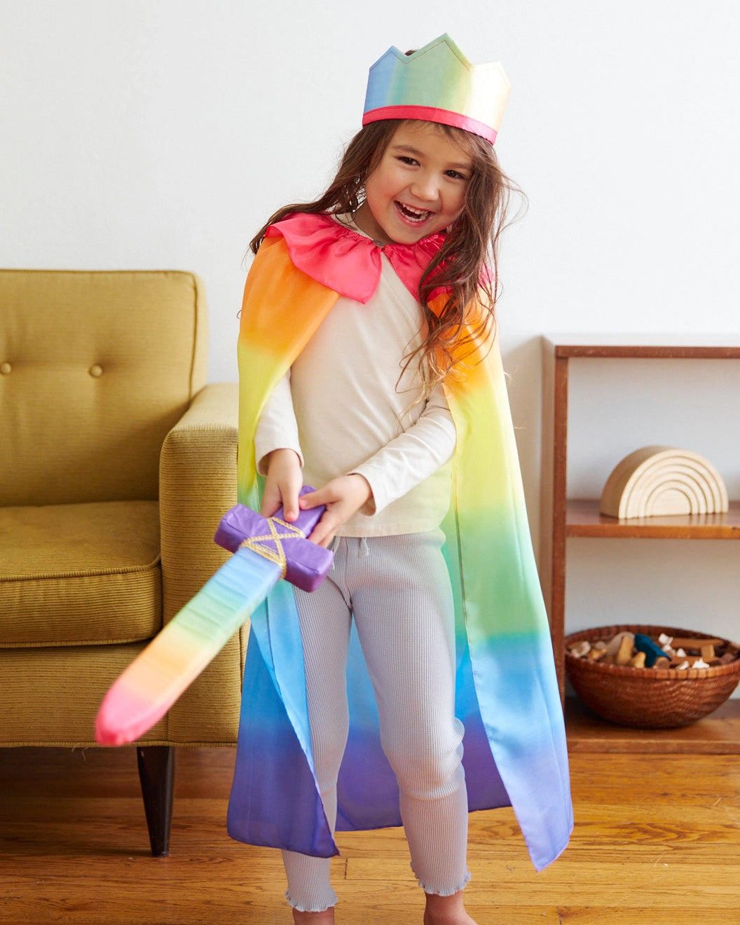 Sarah's Silk Cape for Dress Up Pretend Play - Alder & Alouette