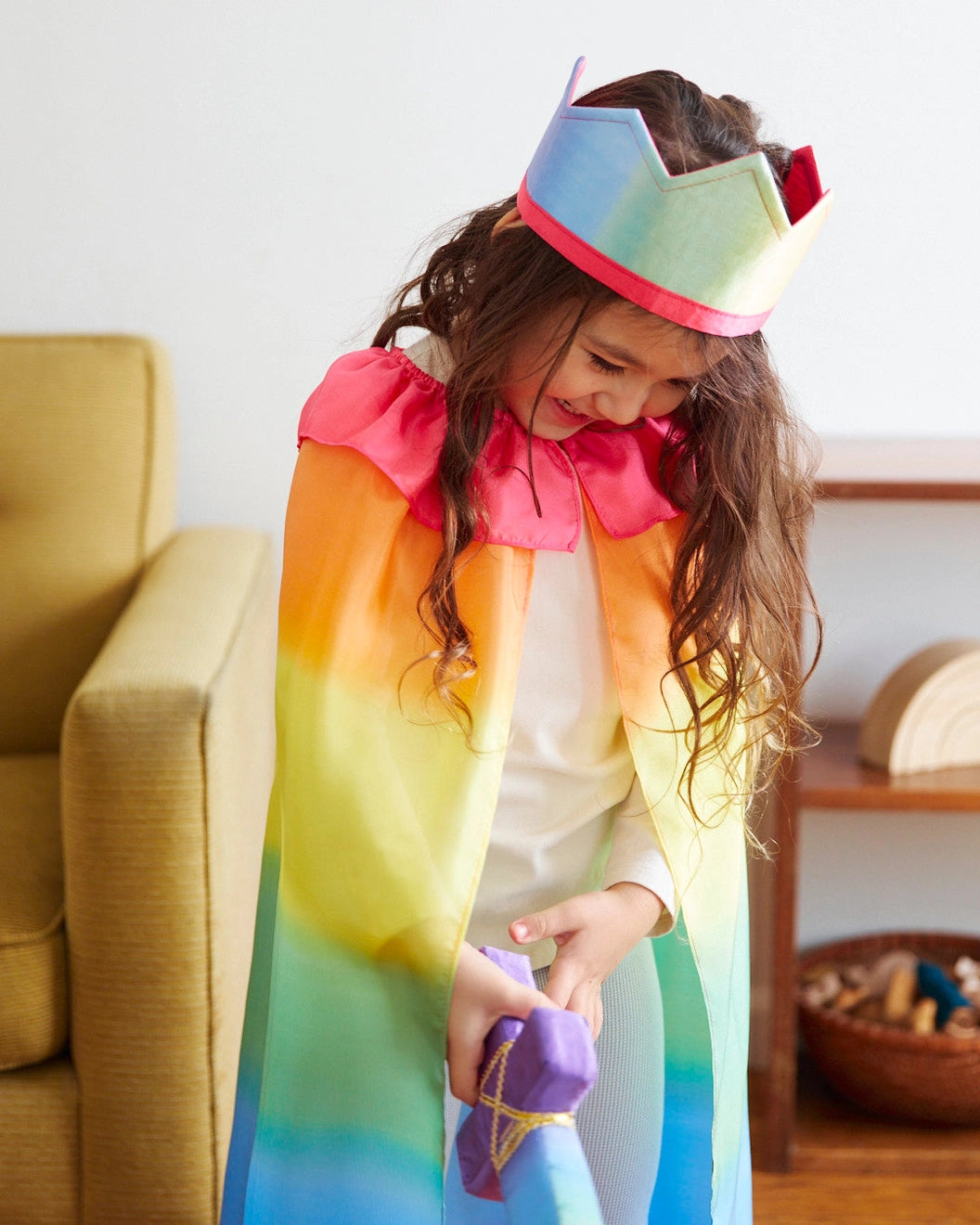Sarah's Silk Cape for Dress Up Pretend Play - Alder & Alouette