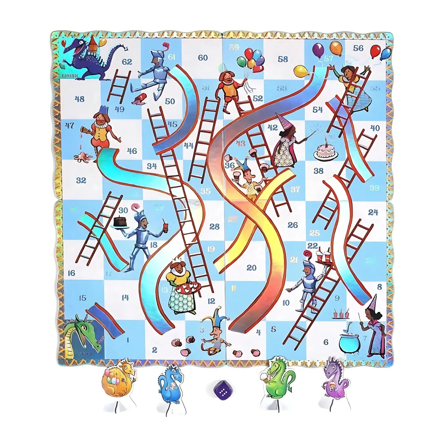 eeBoo Dragon Slips and Ladders | Kids Board Game  - Alder & Alouette