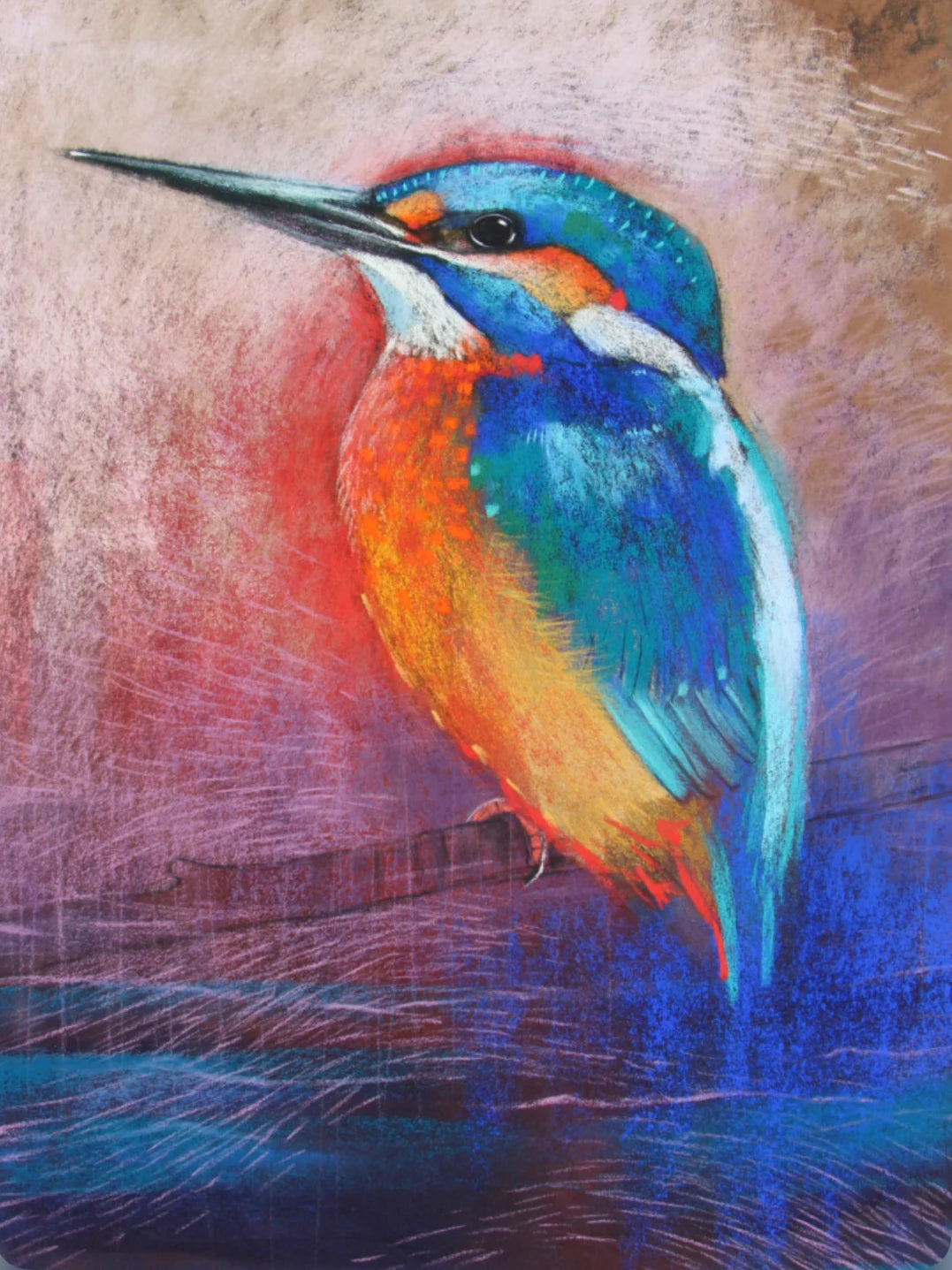 Breathe (Kingfisher) by Loes Botman Art Postcard
