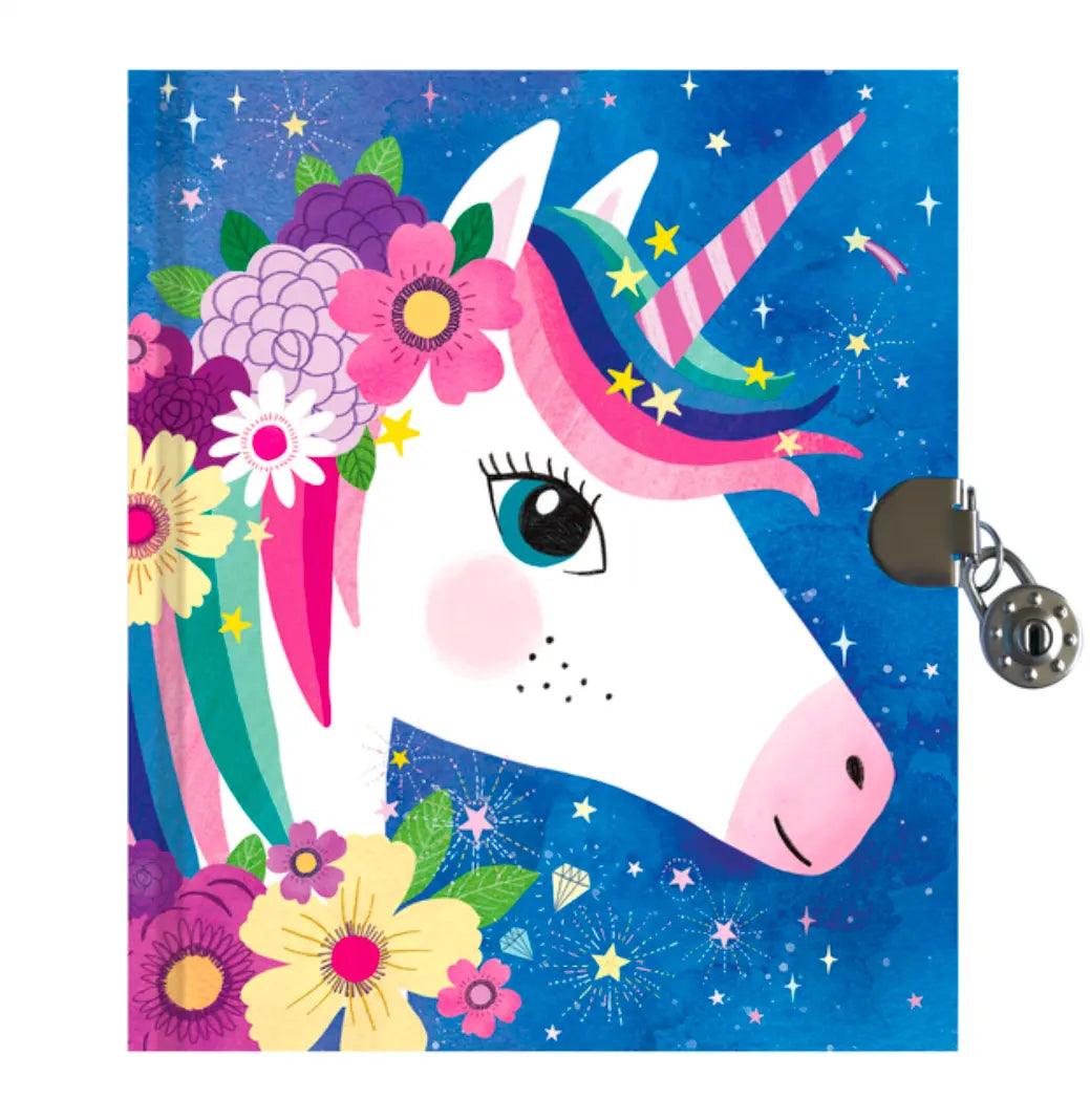 Unicorn Locked Diary for Kids - Alder & Alouette