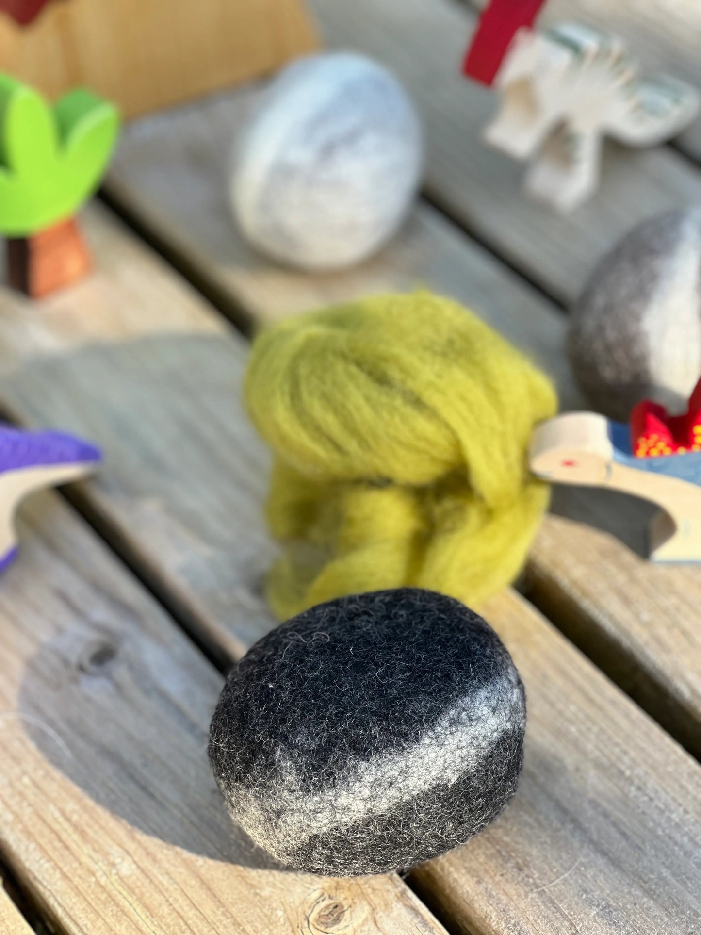 Pretend Play Props - Felted Rocks