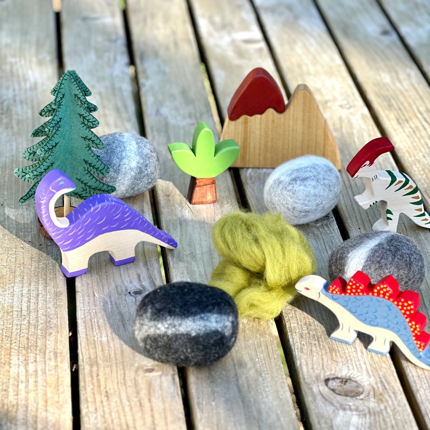 Pretend Play Props - Felted Rocks