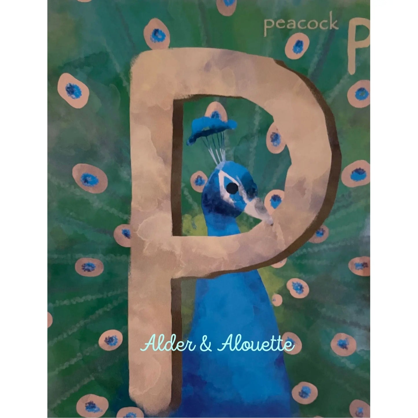Alphabet Cards original art work - Alder & Alouette