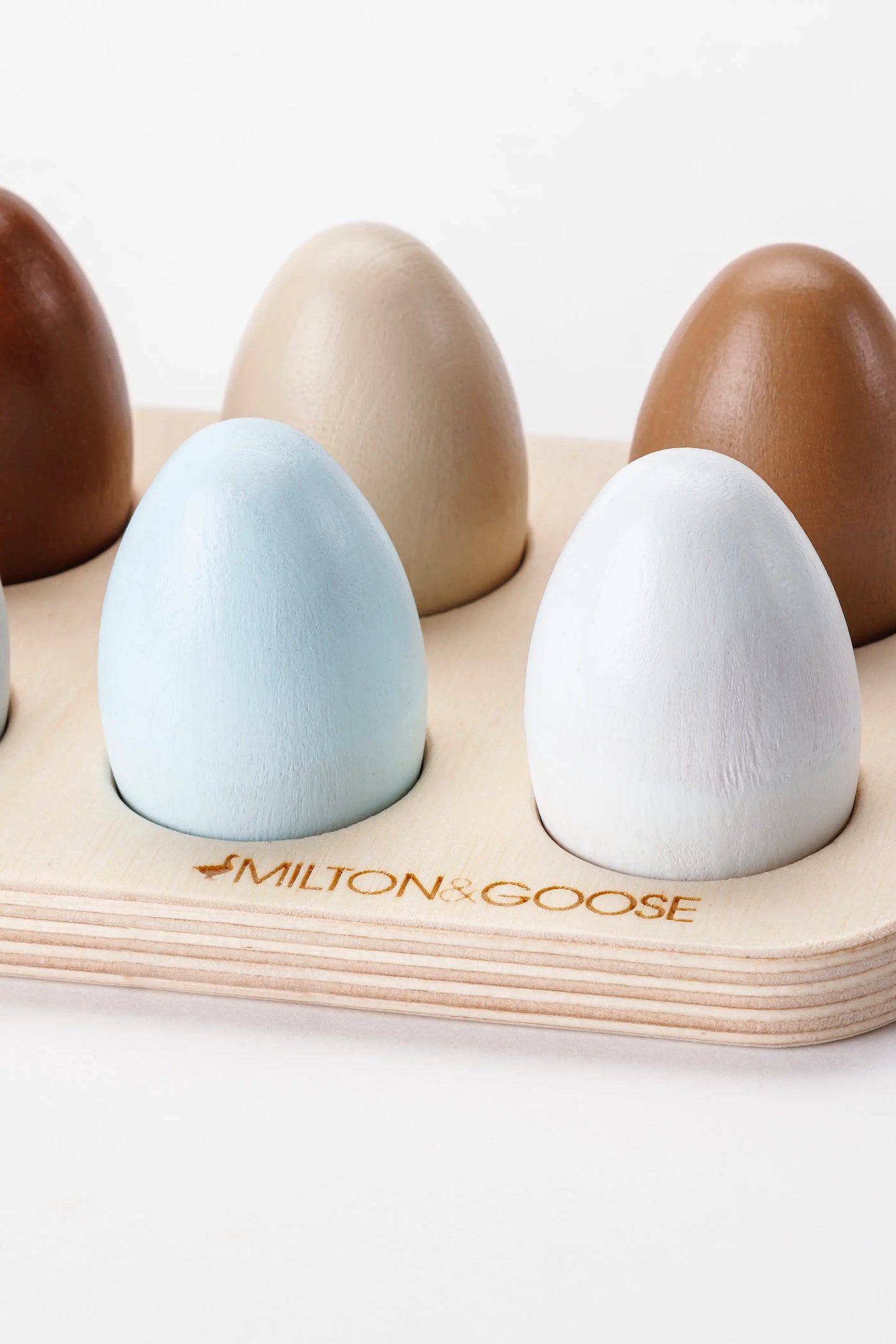 Wooden Play Eggs - Half a Dozen Eggs