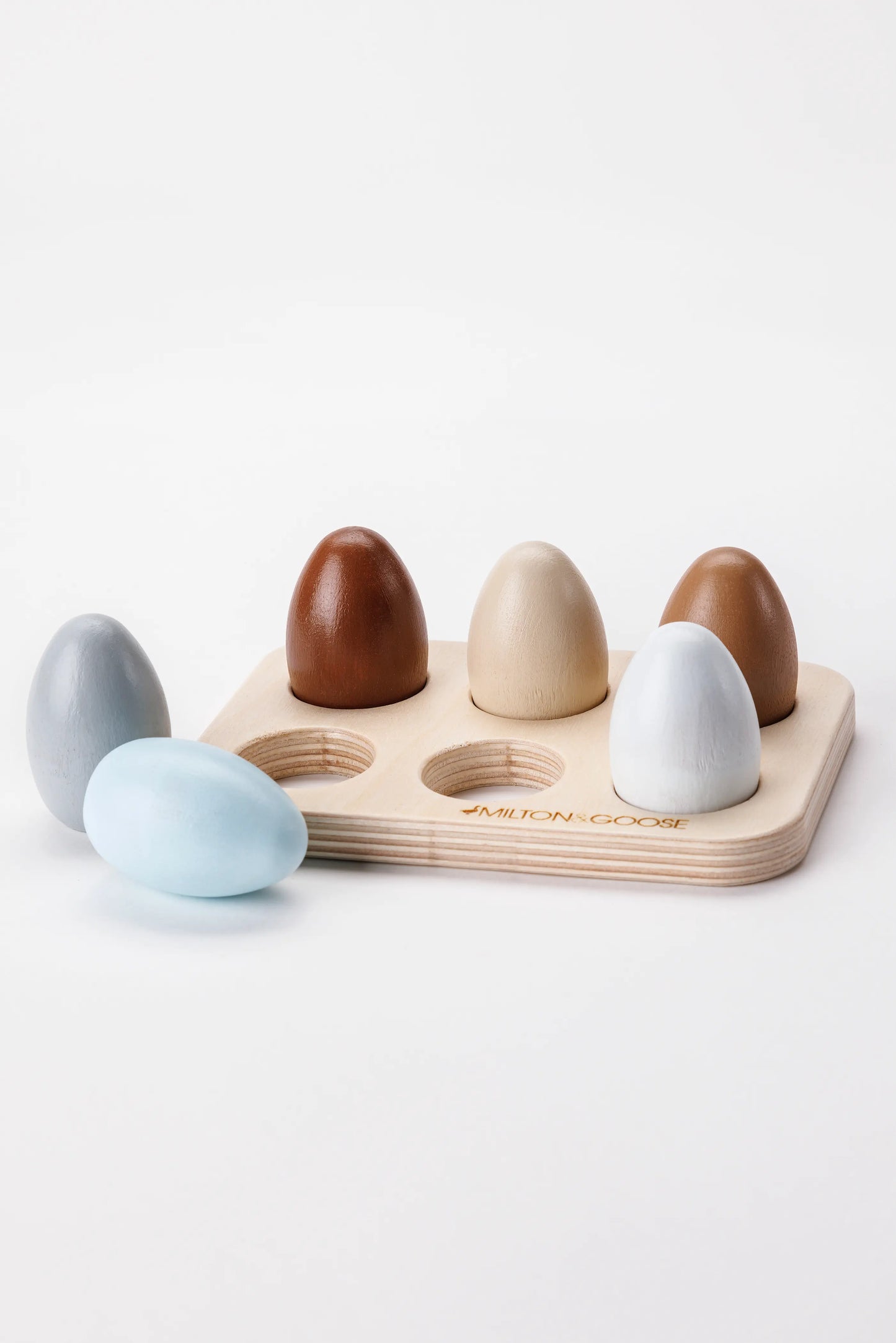 Wooden Play Eggs - Half a Dozen Eggs