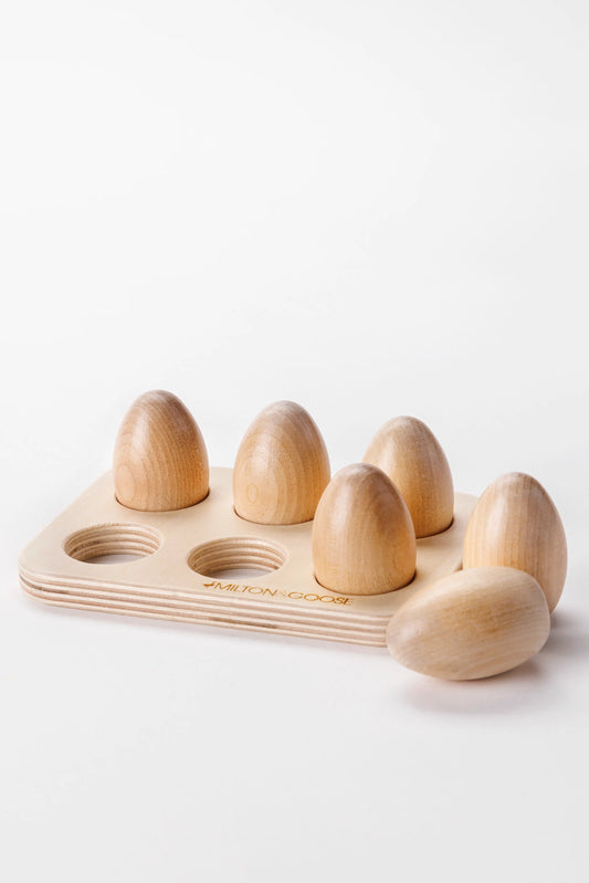 Wooden Play Eggs - Half a Dozen Eggs