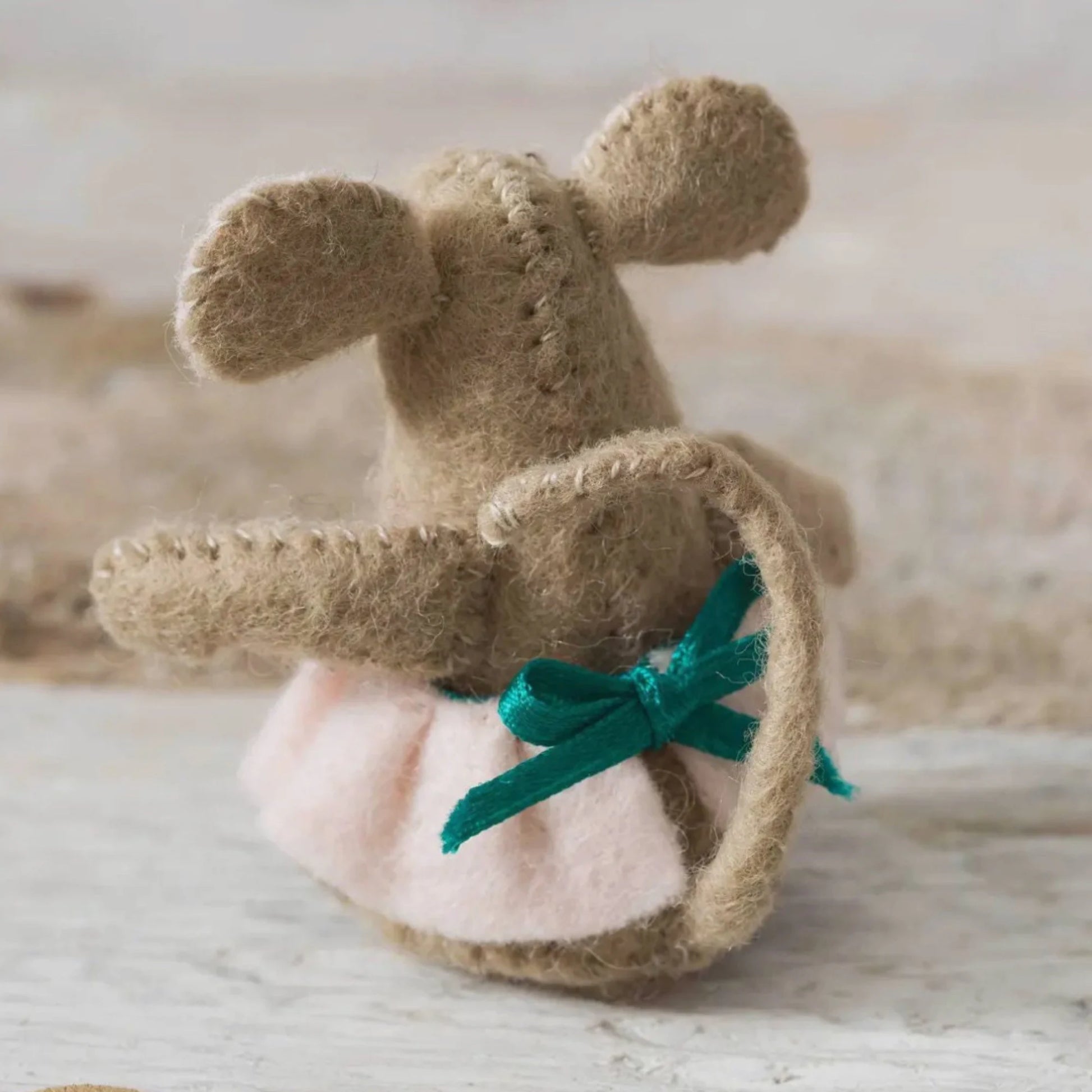 Felt Sewing Kit Mouse Family Little Tan Mouse in a Skirt by Corinne Lapierre - Alder & Alouette