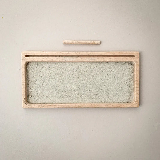 Sand Writing Tray with Stylus and Card Slots - Alder & Alouette