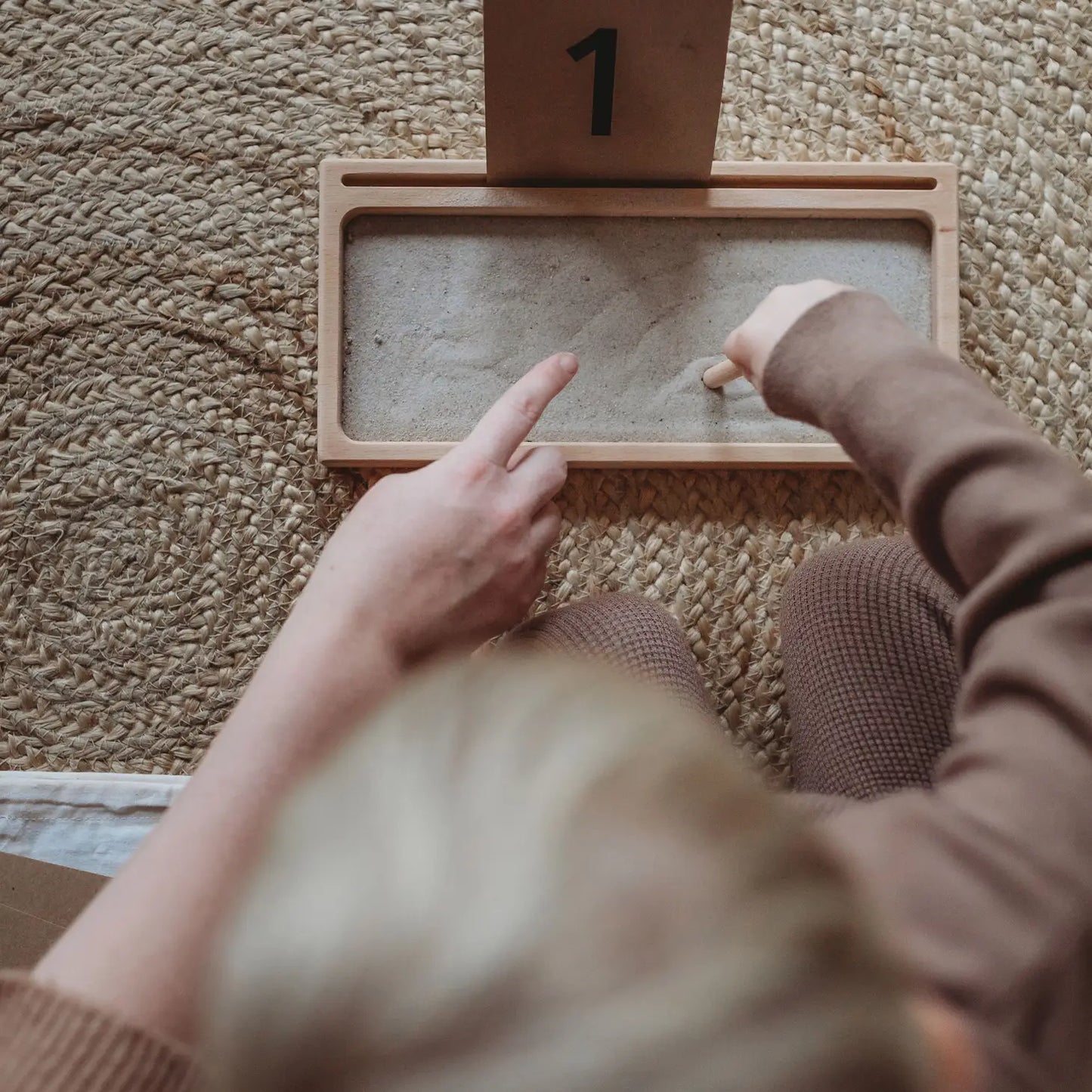 Sand Writing Tray with Stylus and Card Slots - Alder & Alouette