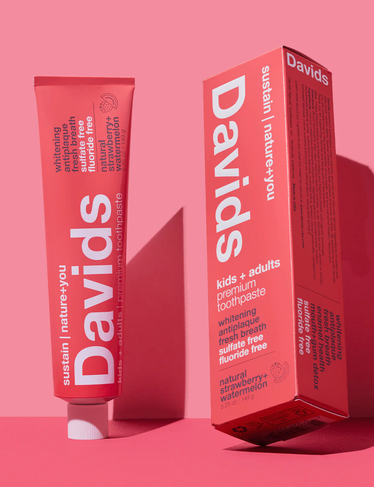 Davids Kids Toothpaste - Strawberry Watermelon - Alder & Alouette 