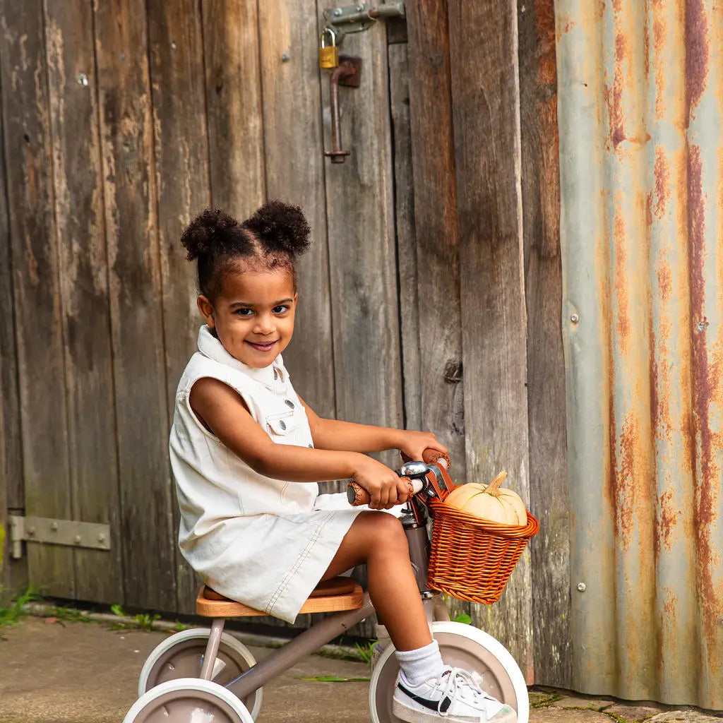 Banwood Trike – Vintage Toddler Tricycle with Basket for Ages 2+ years