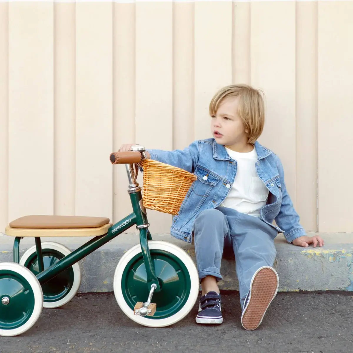 Banwood Trike – Vintage Toddler Tricycle with Basket for Ages 2+ years