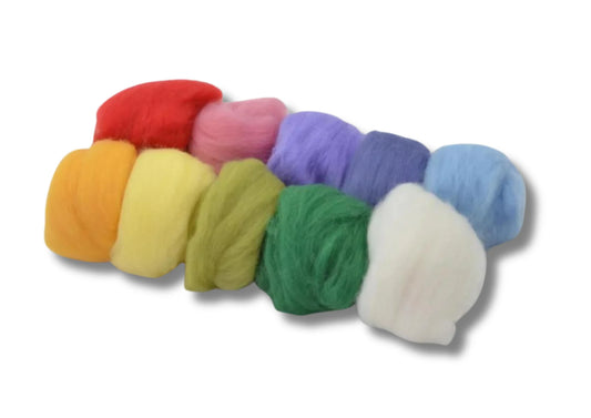 Filges Plant Dyed Merino Felting Wool - 10 Assorted Colors