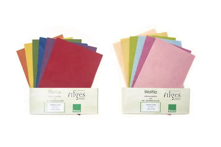 Bioland  Eco-Pure 100% Organic Wool Felt Sheet Set of 6, Assorted Colors