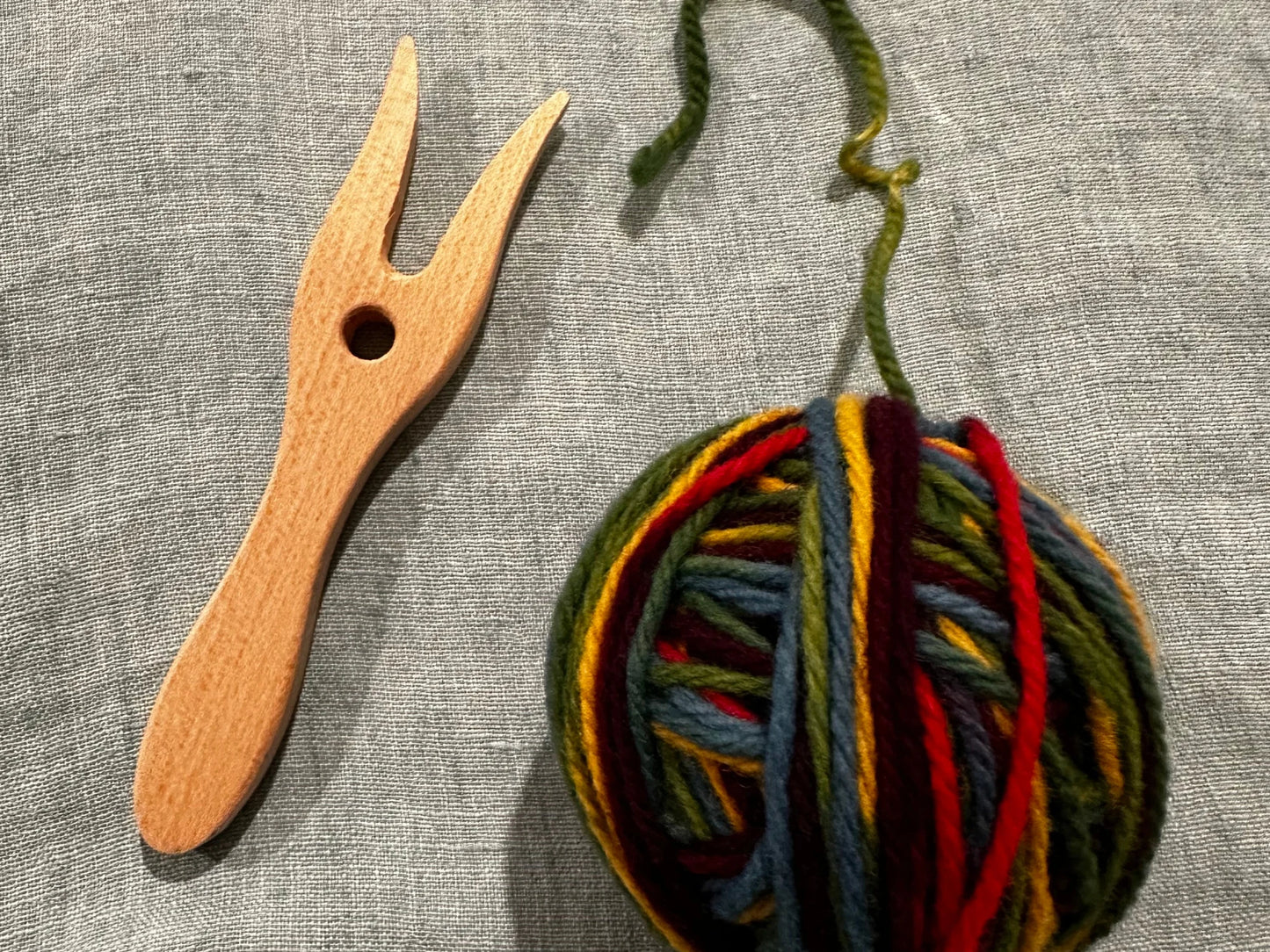 Lucet (Knitting Fork) With or Without Wool Yarn