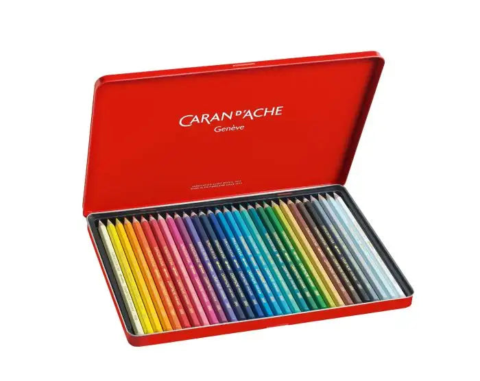 Caran d'Ache Pencils Supracolor Watercolor Pencils in a Tin Case