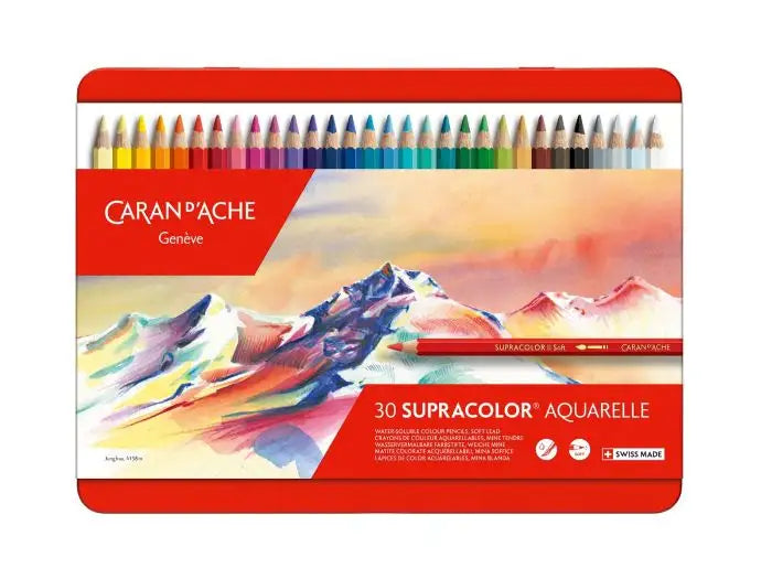 Caran d'Ache Pencils Supracolor Watercolor Pencils in a Tin Case