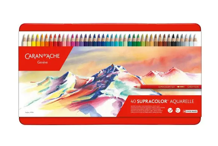 Caran d'Ache Pencils Supracolor Watercolor Pencils in a Tin Case